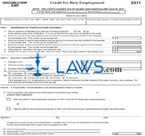 Form 345 Credit for New Employment