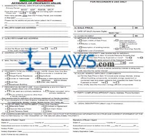 Form 82162 Affidavit of Property Value
