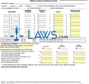 Form 82300-6 Income and Expense - Mini-Storage Warehouse Supplement