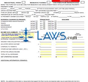 Form 82300-7 Income and Expense - Industrial/Manufacturing/Distribution Warehouse Supplement