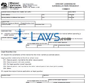 Form 96-0384 Driver License/ID Cancellation Request