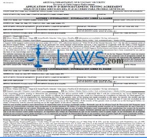 Form CS-124 Application for IV-D Services/Generic Testing Agreement