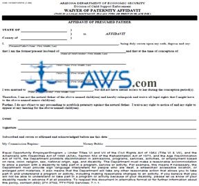 Form CSE-1016A Waiver of Paternity Affidavit