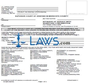 Form DR24f Affidavit Of Service With Signature Confirmation 