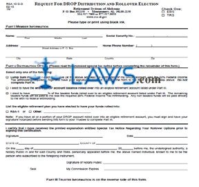 Applying for DROP Distribution - Post DROP Termination