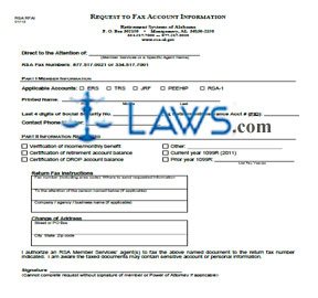 Request to Fax Account Information