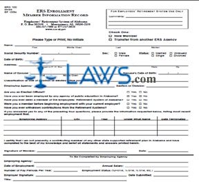 Form 100, Enrollment Form: Member Information Record