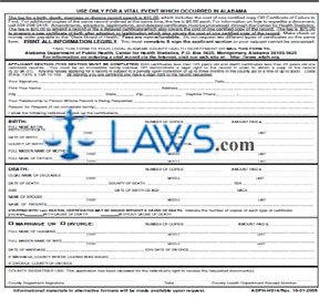 Application for a Birth, Death, Marriage, or Divorce Certificate