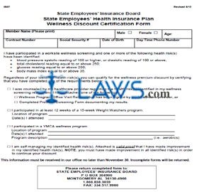 Form IB07 Wellness Discount Certification Form