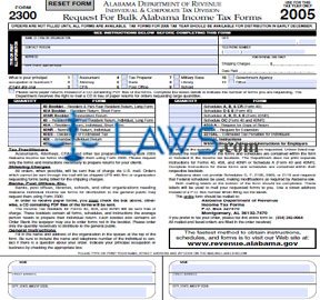 Form 2300 Request For Bulk Alabama Income Tax Forms