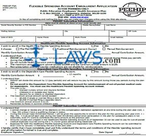 Form PEEHIP FSA Enroll 2H Flexible Spending Account Enrollment Application
