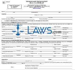 Form RSA-1 PEIRAF BEN Beneficiary Designation RSA-1 & PEIRAF