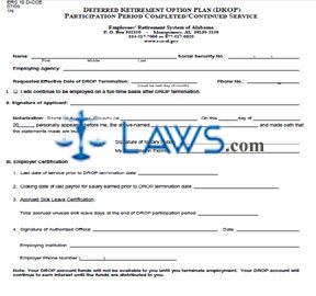 Form ERS 10 D-CCE DROP Participation Period Completed/ Continued Service