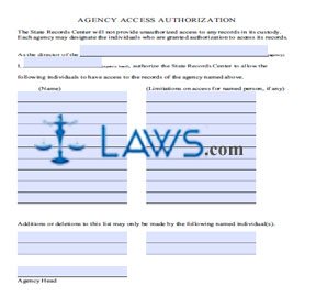Agency Access Authorization Form