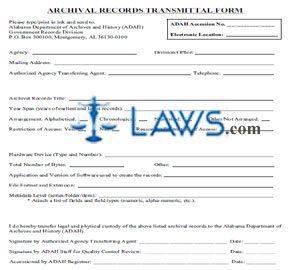 Electronic Archival Records Transmittal Form
