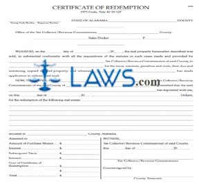 Form ADV-LD-10 Certificate of Redemption