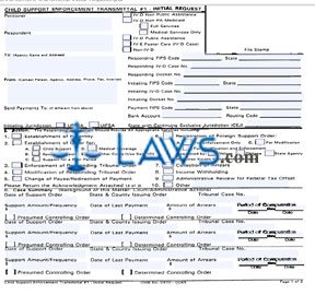 Child Support Enforcement Transmittal Initial Request