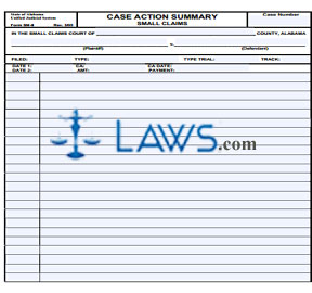 Form SM-8  Case Action Summary 