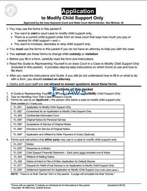 Form Application to Modify Child Support Only - Iowa Forms 