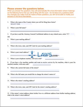 Form Name Change (Minor Consent)