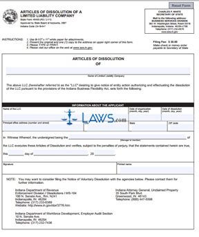 Form 49465 Articles of Dissolution  