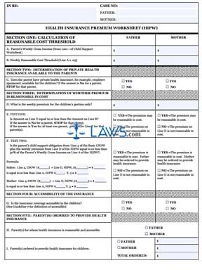 Health Insurance Premium Worksheet (HIPW)