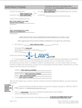 Form Divorce without Children and without an Agreement on All Issues (Packet) 
