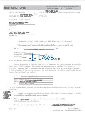 Form Divorce with Children and without an Agreement on All Issues (Packet) 