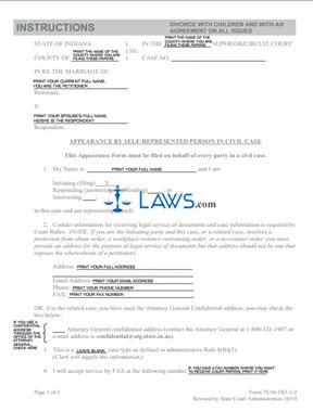 Form Divorce with Children and with an Agreement on All Issues (Packet) 