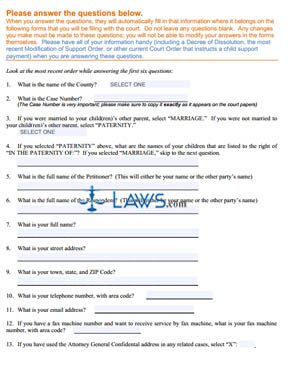 Form Modify Child Support with an Agreement on All Issues Packet
