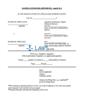 Cover for Appendices Rule 51(E)