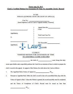 Motion for Time to Compile Clerk's Record Rule 10(E)