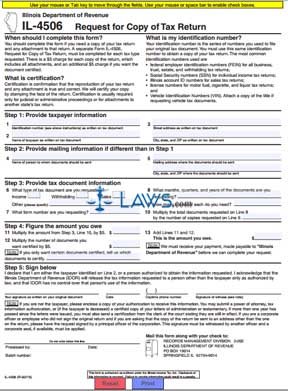 Form IL-4506 Request for Copy ofTax Return
