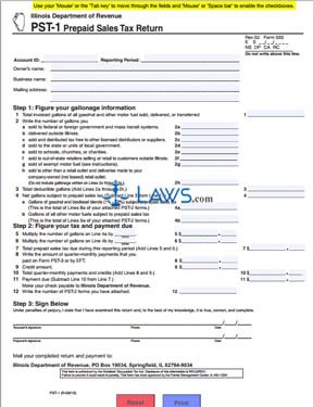 Form PST-1 Prepaid Sales Tax Return