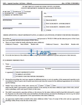 Form CCDR0008 Apoint Guardian Ad Litem