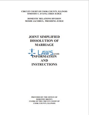 Form 346.004 Joint Simplified Dissolution Of Marriage Information And Instructions (Cook County) 
