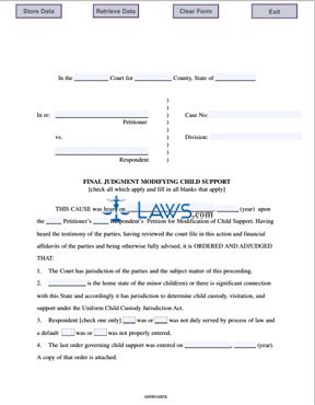Final Judgment Modifying Child Support