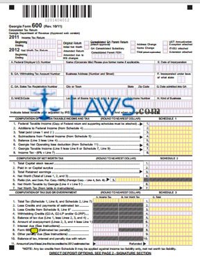 Form 600 Corporation Tax Return