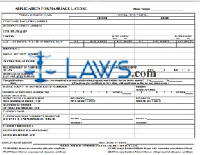 Form Application for Marriage License - Glynn County