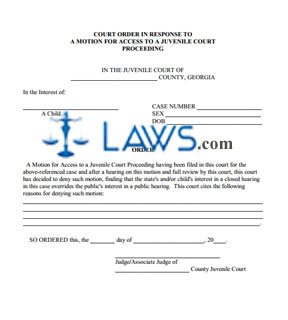 Court Order in Response to a Motion for Access (denying)