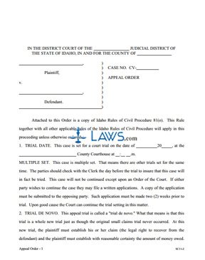 Appeal Order SC 11-2