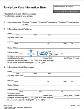 Divorce with Child - Forms