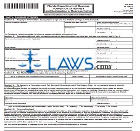 Form DR-835 Power of Attorney and Declaration of Representative