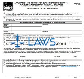 Form DR-482HP Application and Return for Classification-Exemption of Property as Historic Property