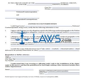 Form 983d Answer to Counterpetition and Instruction