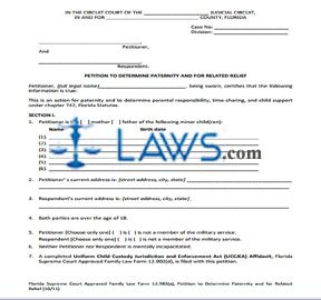 Form 983a Instructions for Petition to Determine Paternity