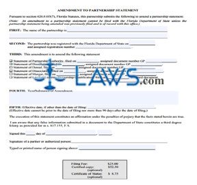 Form Amend Statement (Partnership) 