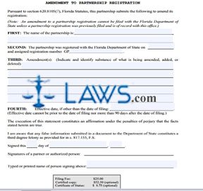Form Amend Registration (Partnership) 