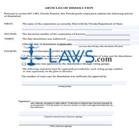 Form Profit Articles of Dissolution (Profit Corporation) 