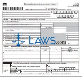 Form F-1065 Florida Partnership Information Return with Instruction 